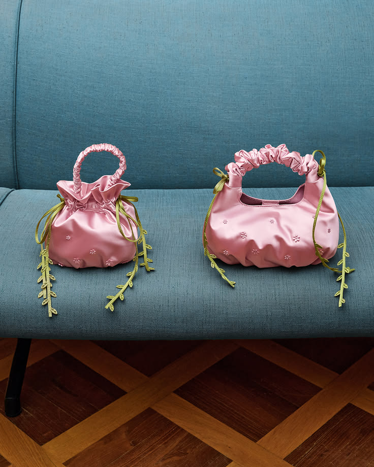 Ribbon-vine mini bag — rose