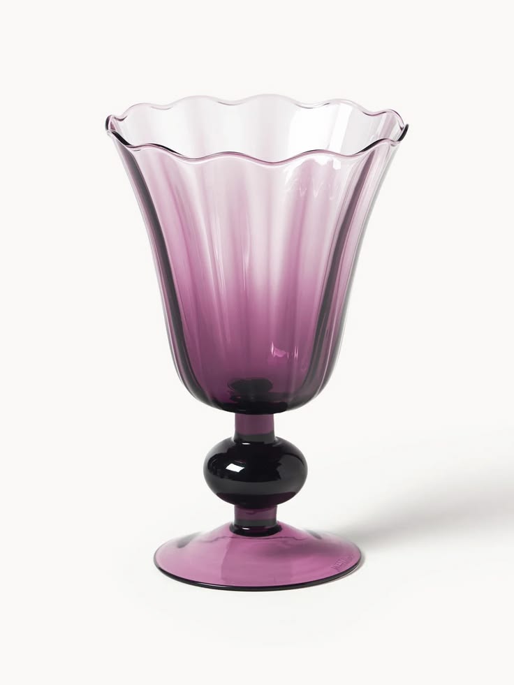 Scalloped goblet — amethyst