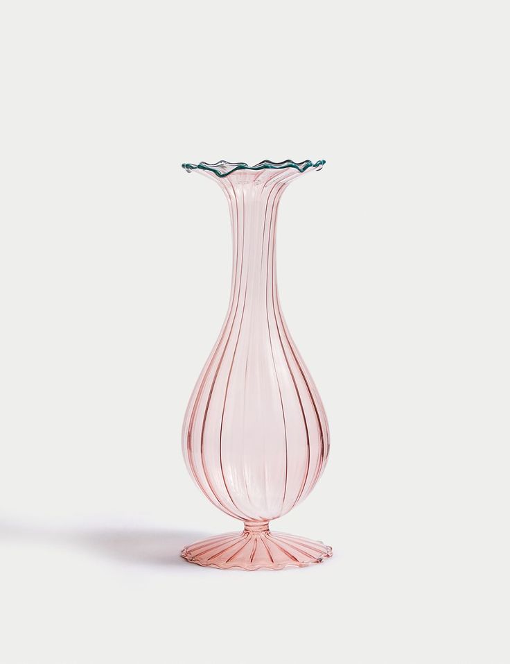 Trumpet stem vase — blush